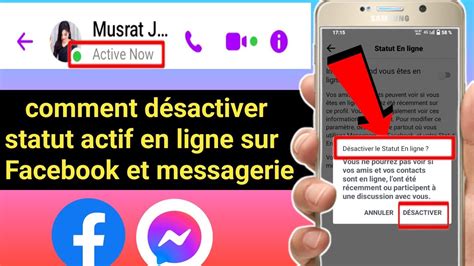 différence entre actif et en ligne sur messenger|Fonctionnement du statut En ligne sur Messenger et Facebook